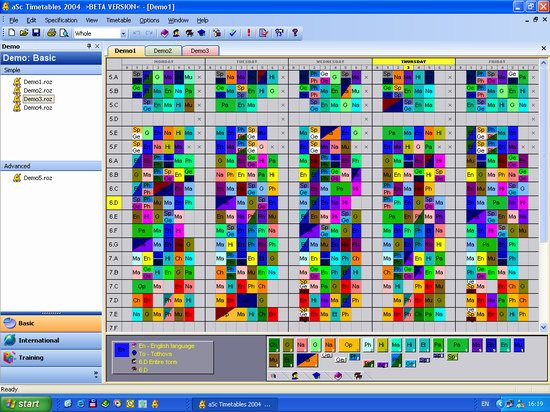 School Time table creator software screenshot